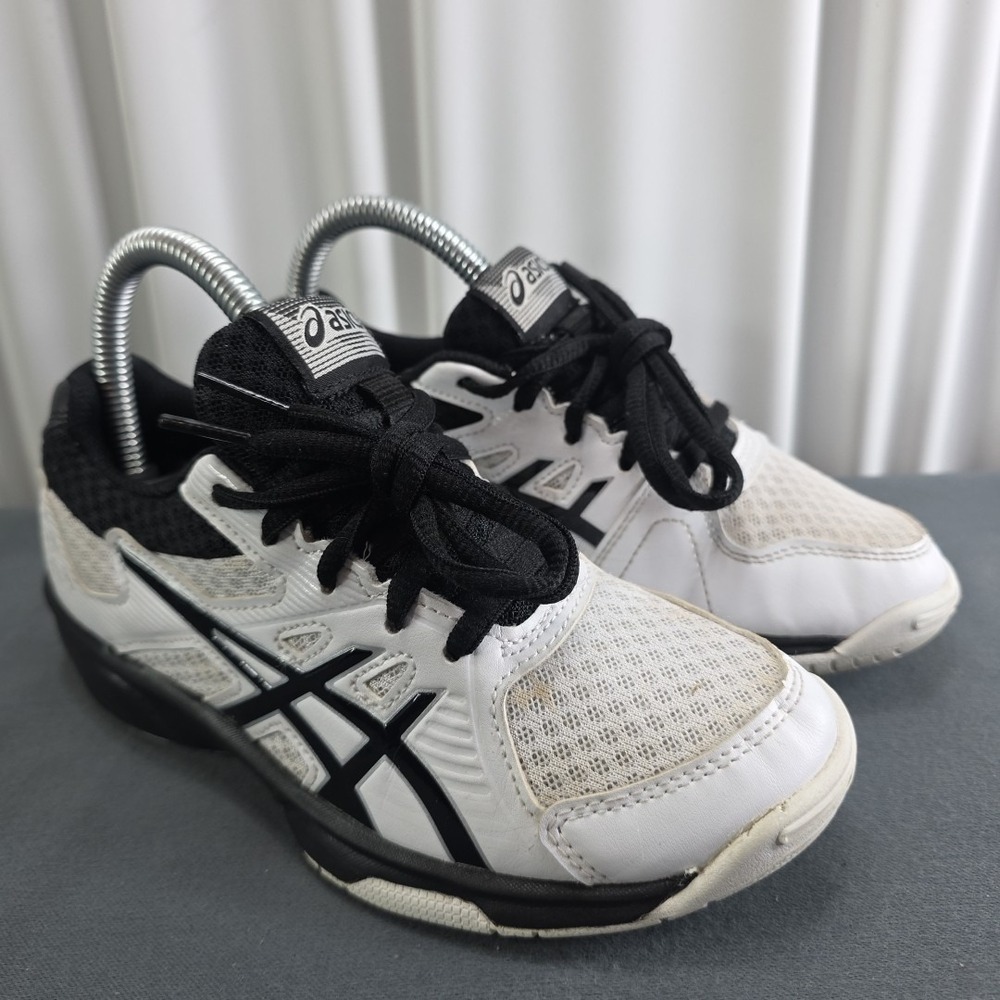 Asics Shoes Up‎ Court 3 Women's 1.5 Volley Ball Sneakers Leather Black White